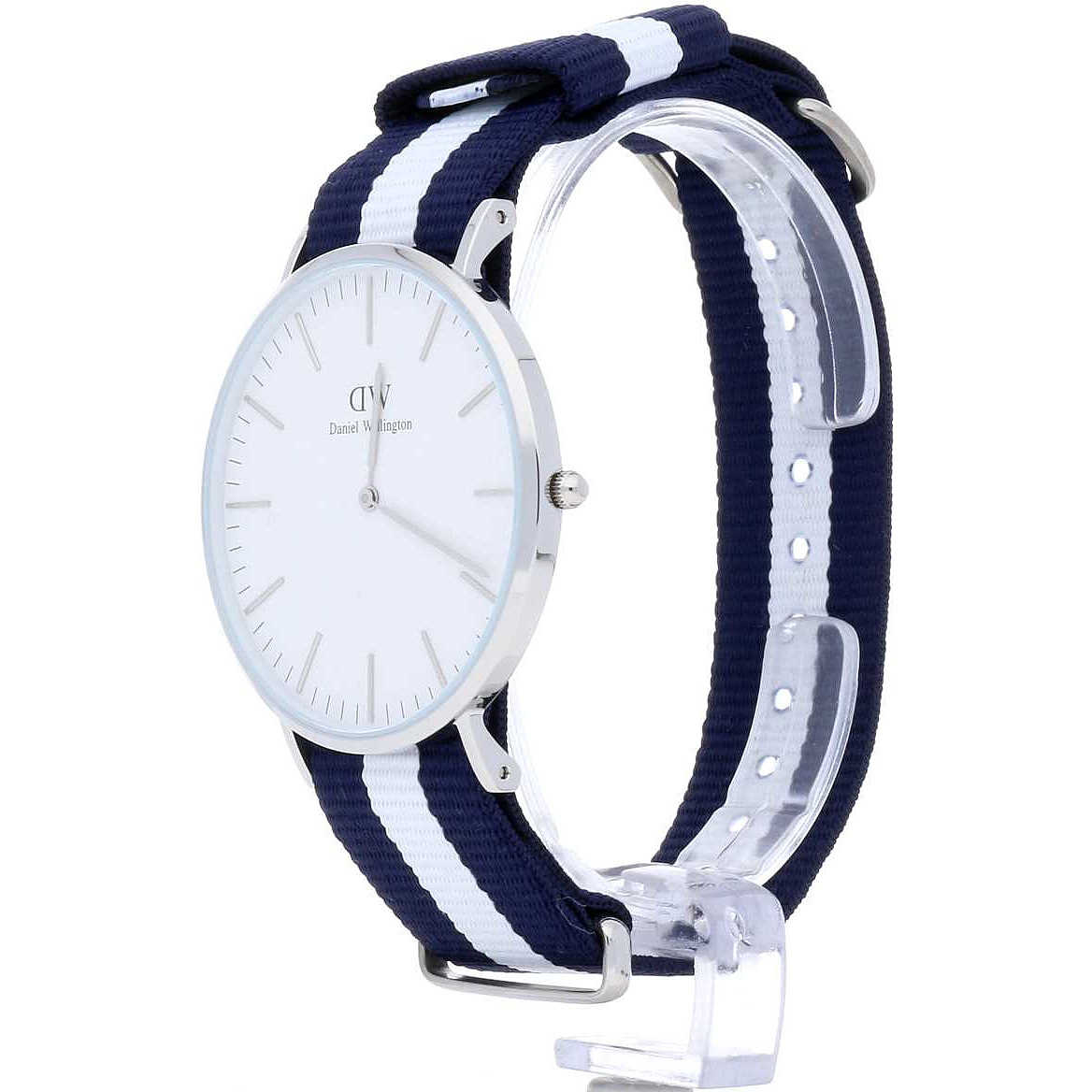 Daniel Wellington Glasgow 40mm White Dial Men's Silver Watch - DW00100018