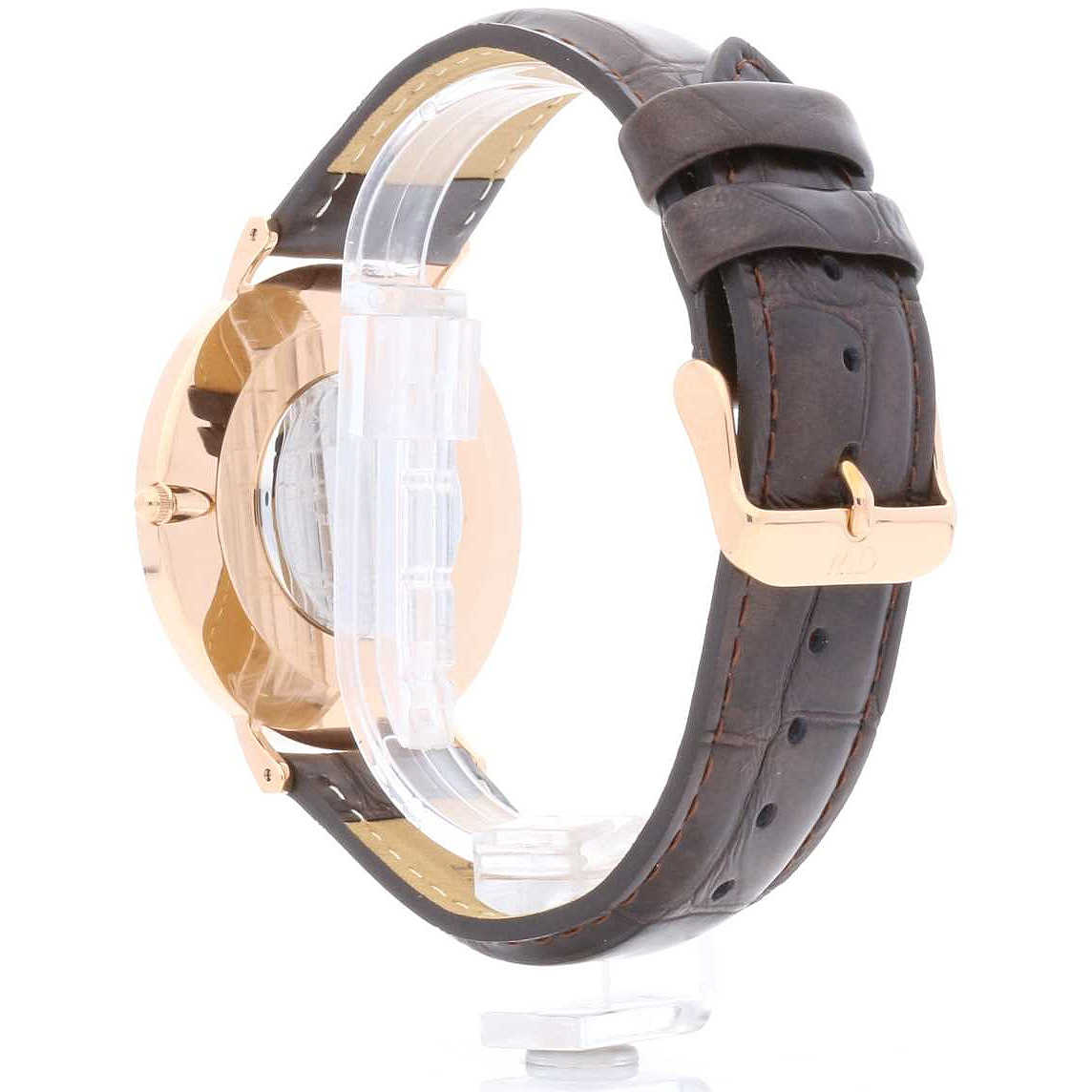 Daniel Wellington York 40mm Black Dial Black Genuine Leather Men's Gold Watch - DW00100128