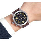 Nixon 51-30 Chrono Black Dial Brown Leather Men's Watch Men's Watch A124-019 - Watches of Australia #3