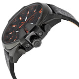 Diesel Chronograph Black Dial Black Leather Men's Watch DZ4291