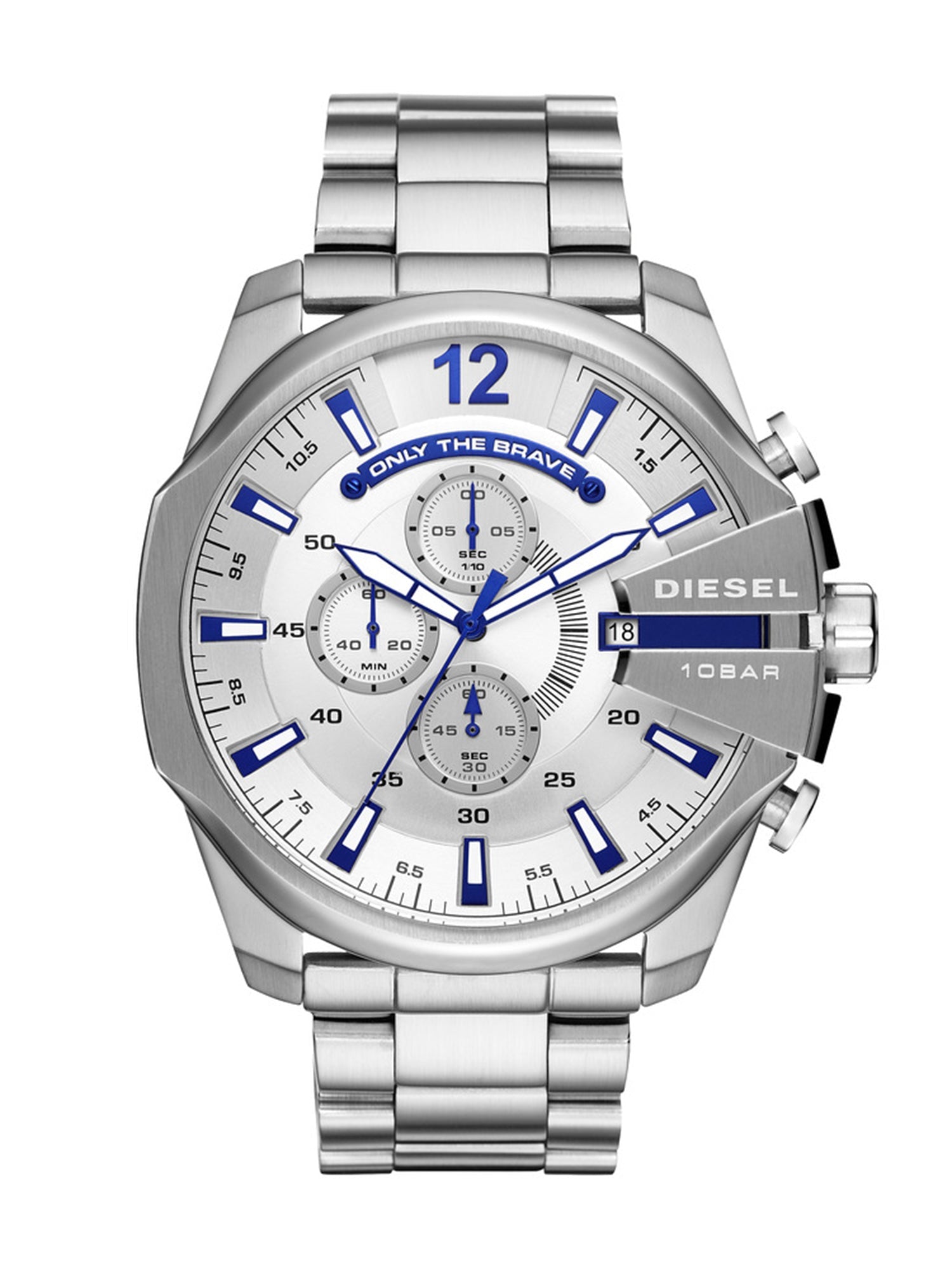 Diesel Mega Chief Chrono All Silver Men's Watch DZ4477