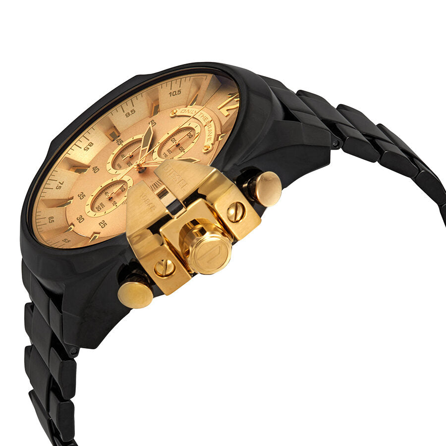 Diesel Mega Chief Chronograph Gold Dial Men's Watch DZ4485