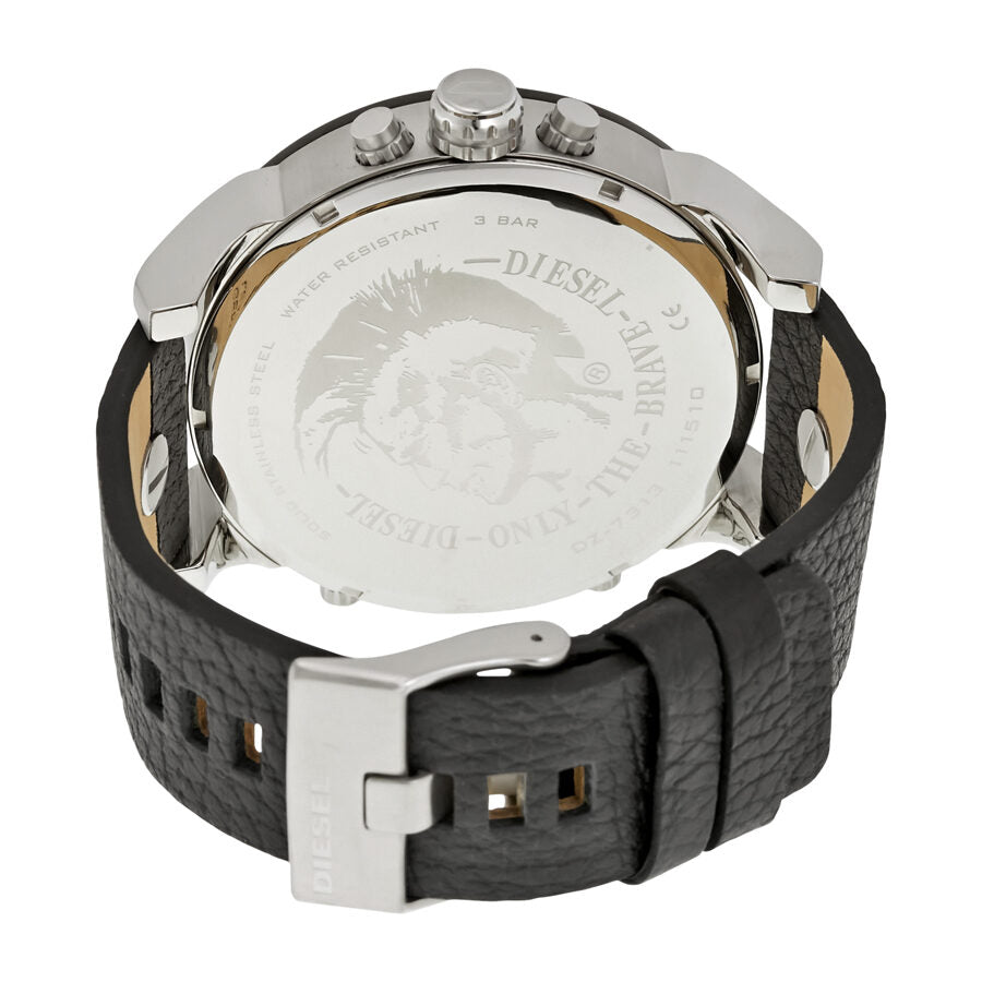 Diesel Mr. Daddy 2.0 Black Dial Genuine leather Chronograph Watch DZ7313