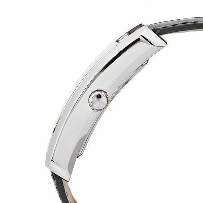 Side view of Emporio Armani AR0143 watch showing silver case profile and strap
