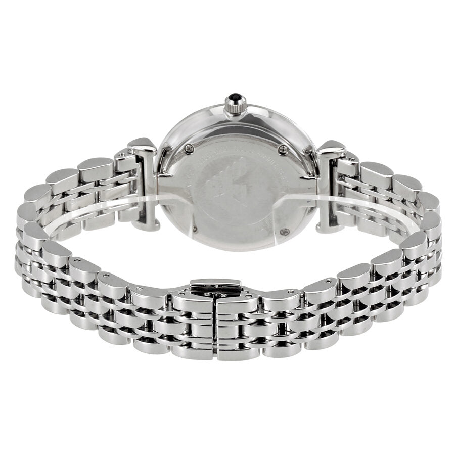 Emporio Armani AR1682 watch caseback and silver bracelet detail
