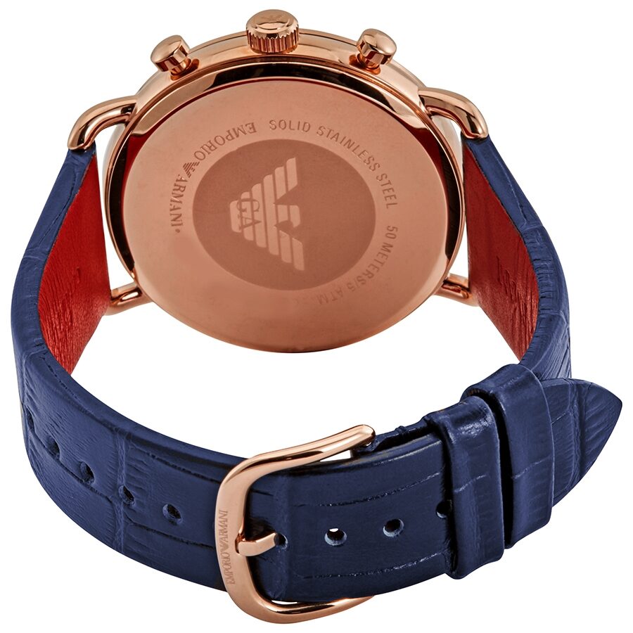 Emporio Armani Aviator Chronograph Silver Dial Men's Watch - AR11123