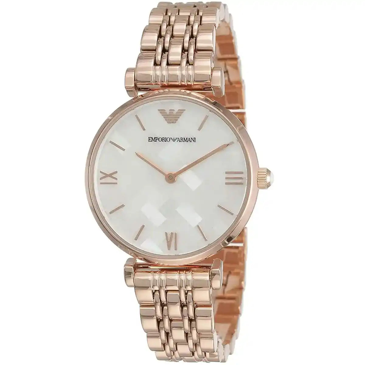 Emporio Armani Gianni T-Bar Rose Gold Women's Watch - AR11110
