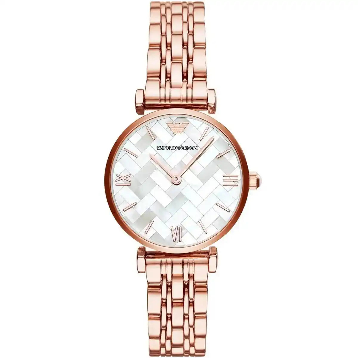 Emporio Armani Gianni T-Bar Rose Gold Women's Watch - AR11110
