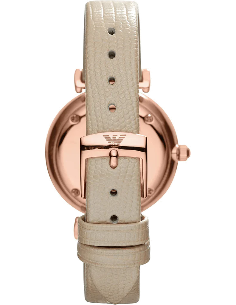 Emporio Armani Retro Warm Grey Dial Ladies Watch AR1681
