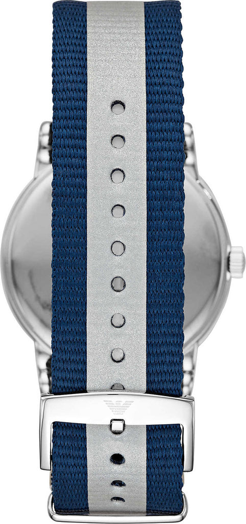 Emporio Armani Luigi Analog Blue and Grey Strap Men's Watch - AR11212