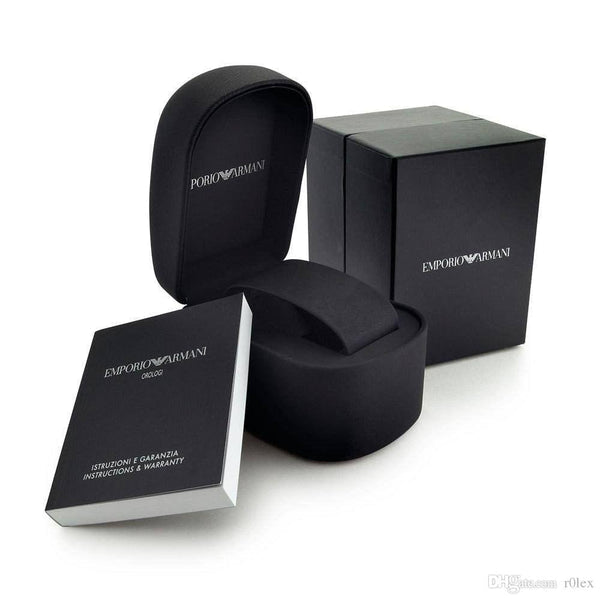 Emporio Armani Luigi watch box set with case and instruction manual