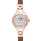 Emporio Armani Rose Gold Ladies Watch - AR7430