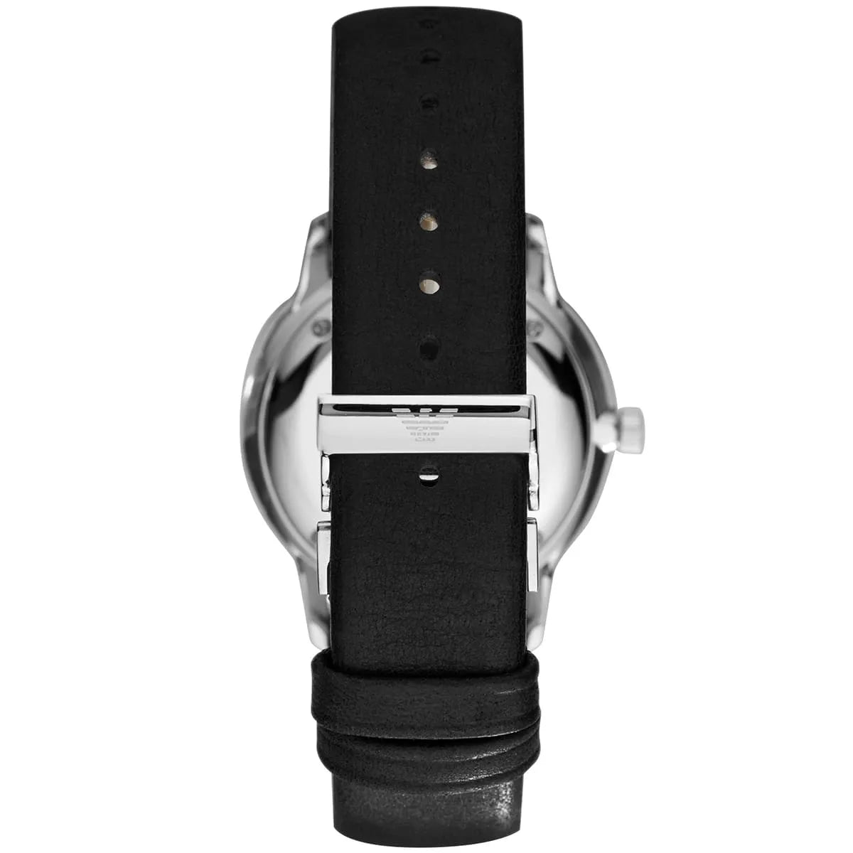 Emporio Armani Gianni Sub Dial Black Genuine Leather Men's Watch - AR0382
