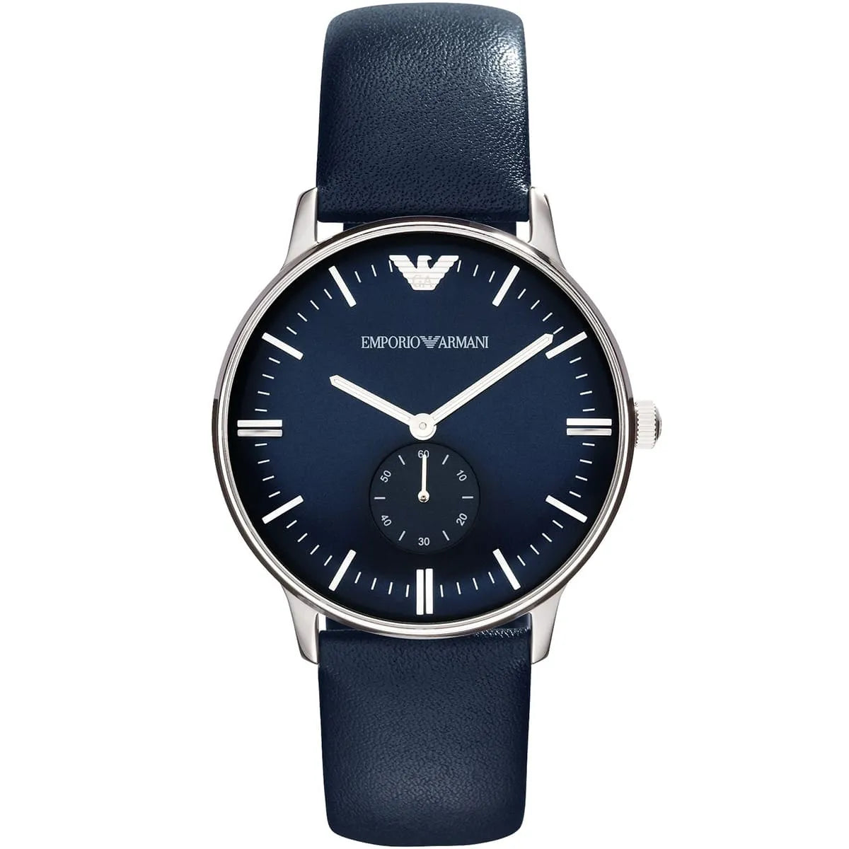 Emporio Armani Classic Blue Genuine Leather Men's Watch - AR1647