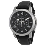 Fossil Grant Black Dial Black Leather Men's Watch FS4812 - Watches of Australia