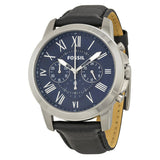 Fossil Grant Chronograph Blue Dial Black Dial Men's Watch FS4990 - Watches of Australia
