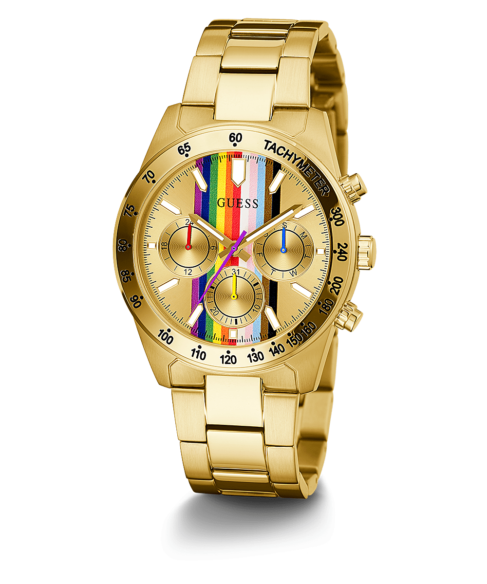 Guess Altitude Rainbow Dial Gold Menβs Watch GW0434G1 - Watch