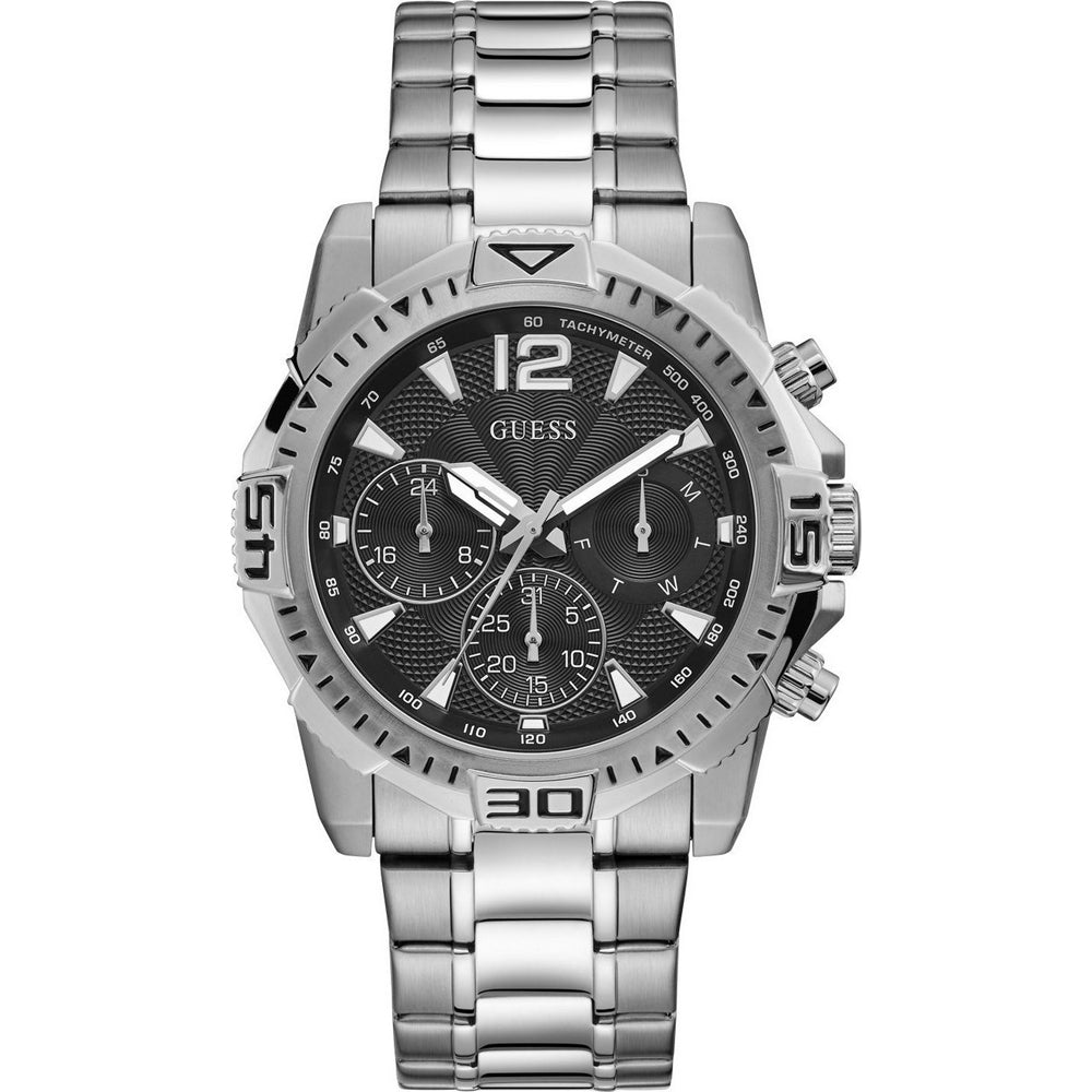 Guess Commander Silver Tone Men's Watch GW0056G1 - The Watches Men & CO