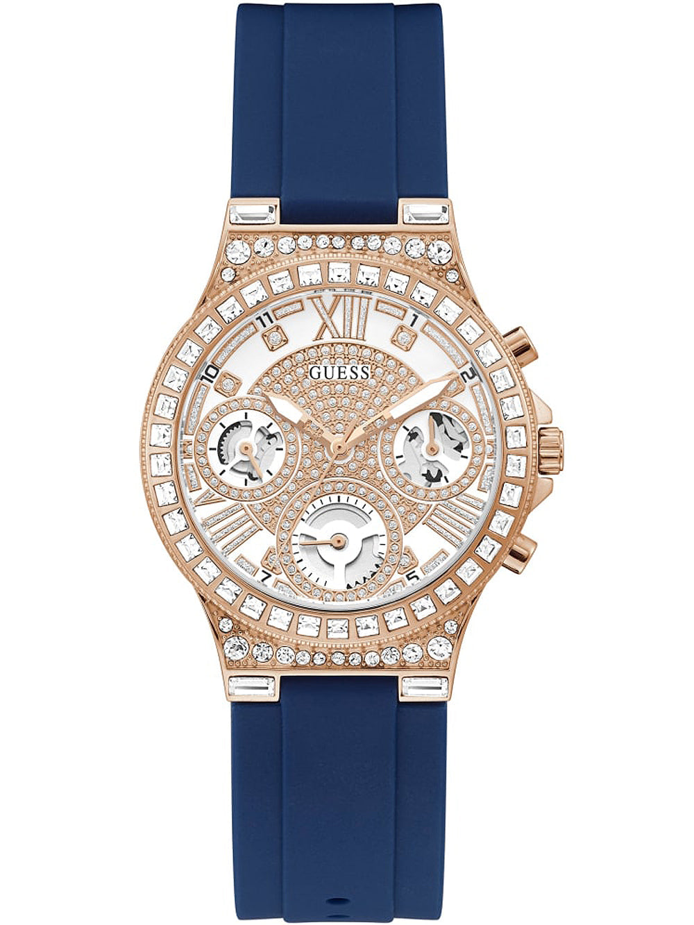 Guess Moonlight Chronograph Blue Strap Womenβs Watch GW0257L3 - Watch