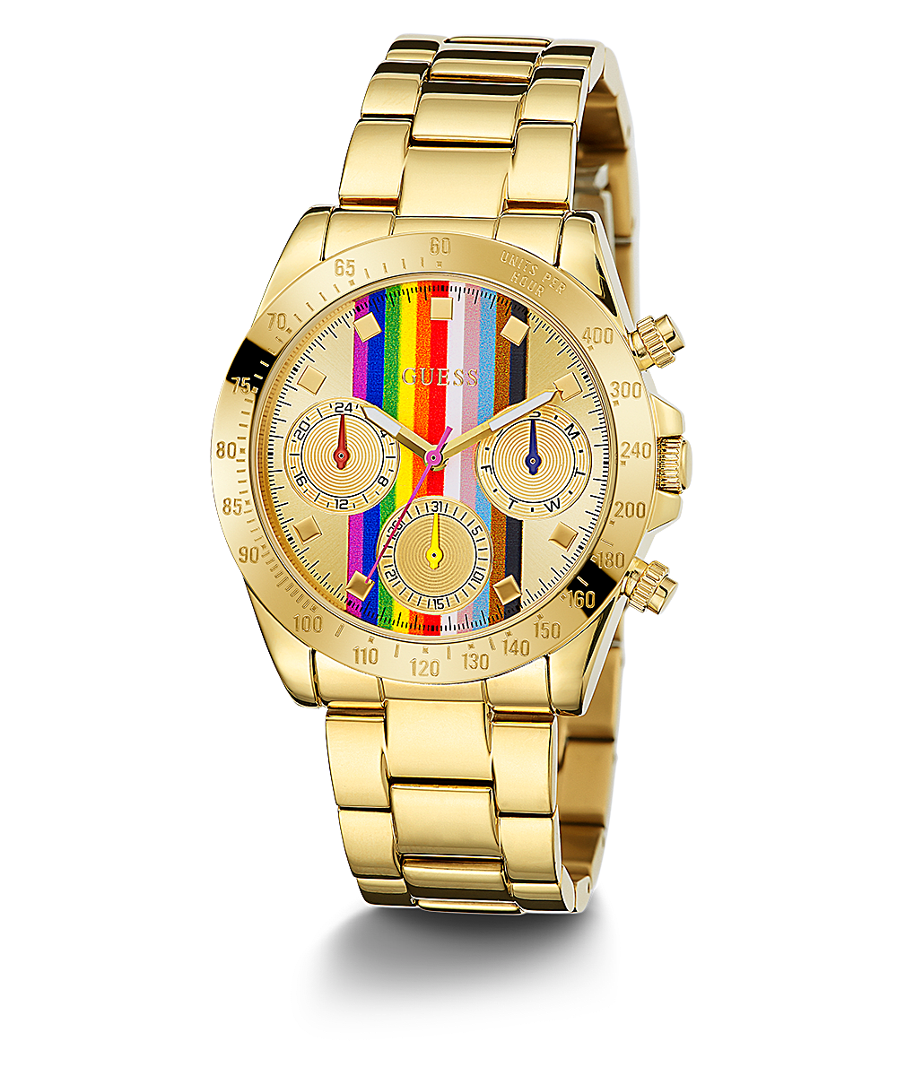 Guess Rainbow Dial All Gold Womenβs Watch GW0433L1 - Watch