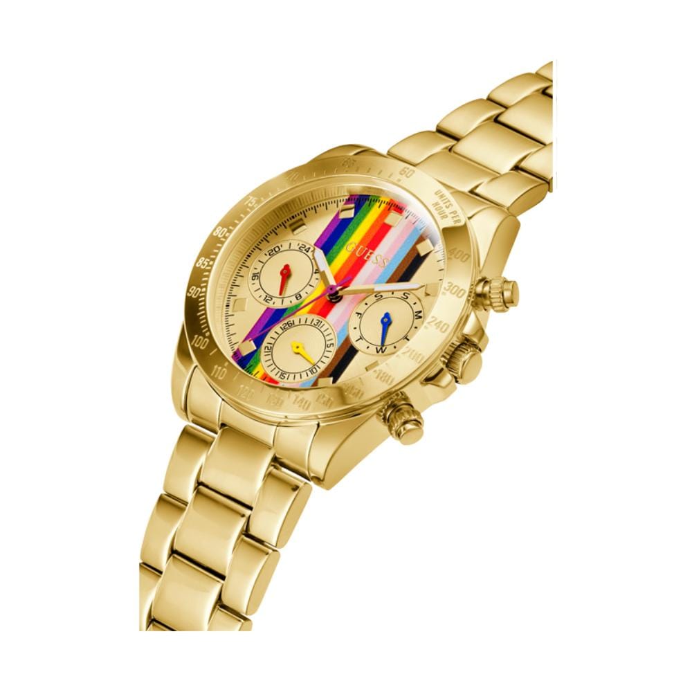 Guess Rainbow Dial All Gold Womenβs Watch GW0433L1 - Watch