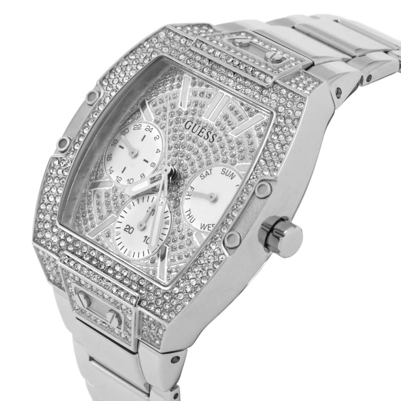 Guess Silver Pave Dial Womenβs Watch GW0104L1 - Watch