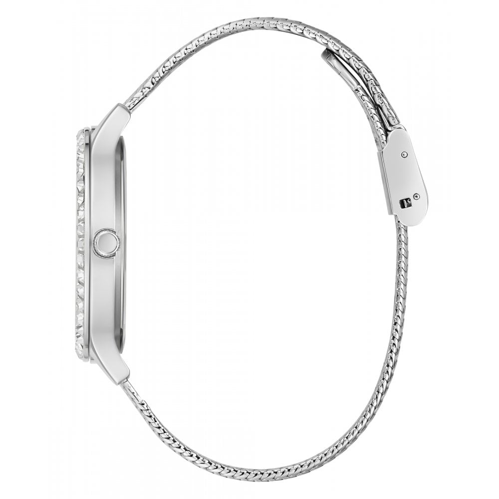 Guess Soiree Silver Tone Mesh Strap Women’s Watch GW0402L1 - Watch