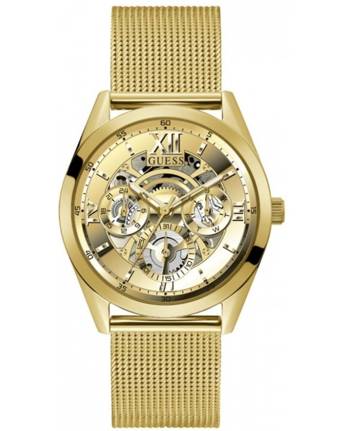 Guess Tailor Gold Tone Mesh Strap Menβs Watch GW0368G2 - Watch