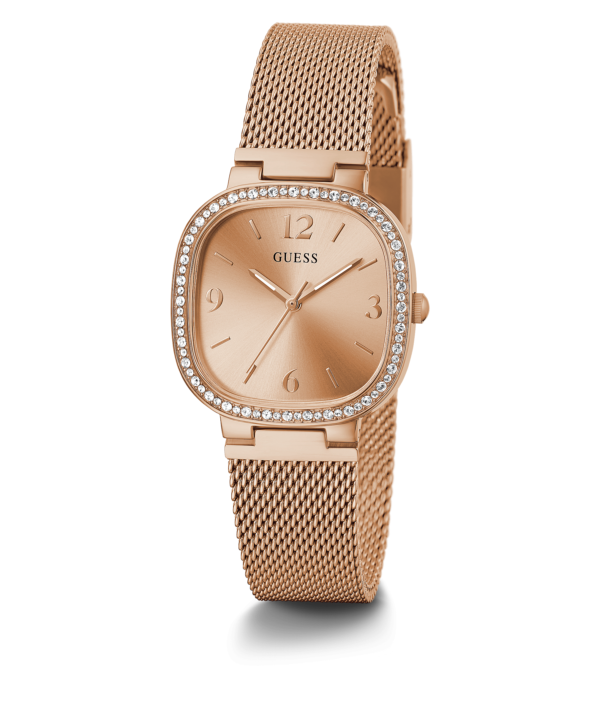 Guess Tapestry Rose Gold Square Womenβs Watch GW0354L3 - Watch