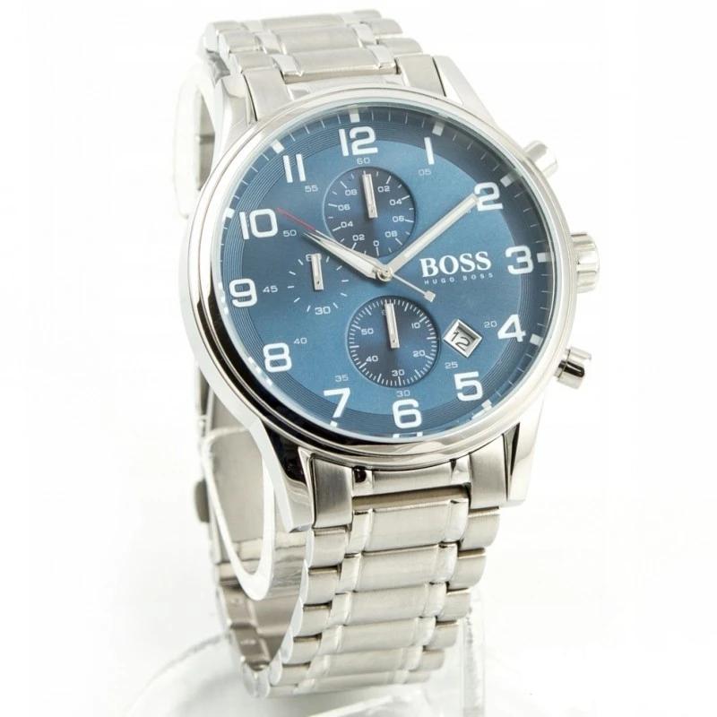 Hugo Boss Aeroliner Chronograph Blue Dial Silver Men's Watch 1513183