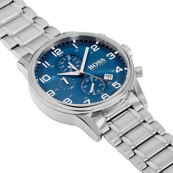 Hugo Boss Aeroliner Chronograph Blue Dial Silver Men's Watch 1513183