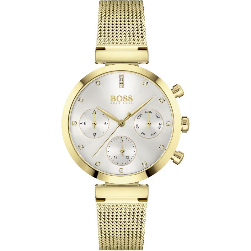 Hugo Boss Flawless Gold Mesh Women's Watch 1502552 - The Watches Men & CO