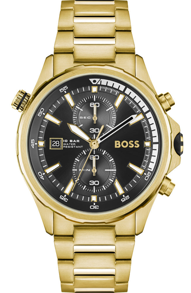 Hugo Boss Globetrotter Gold Chronograph Men's Watch 1513932