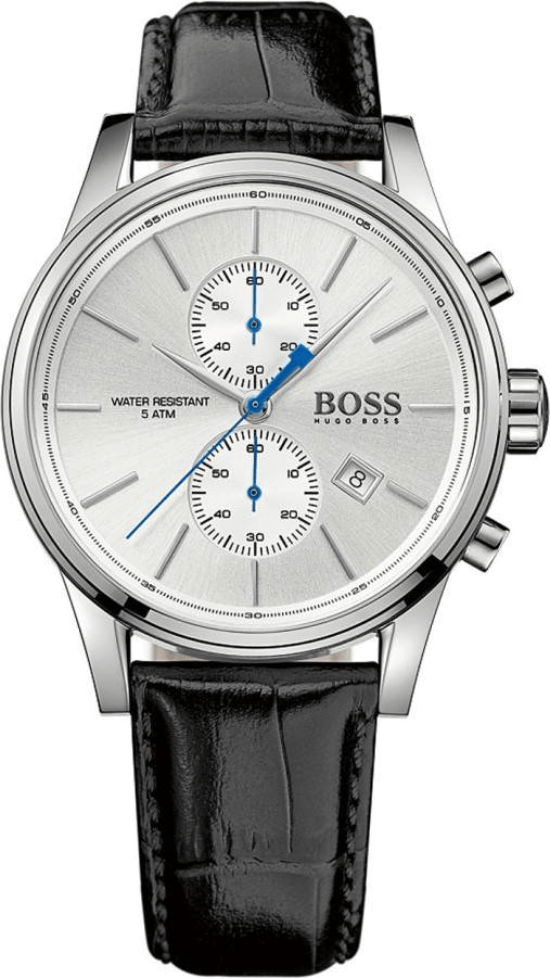 Hugo Boss Chronograph Grand Prix Black Leather Strap Men's Watch 1513282