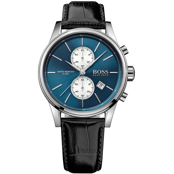 Hugo Boss Jet Chronograph Black Leather Men's Watch 1513283 - The Watches Men & CO