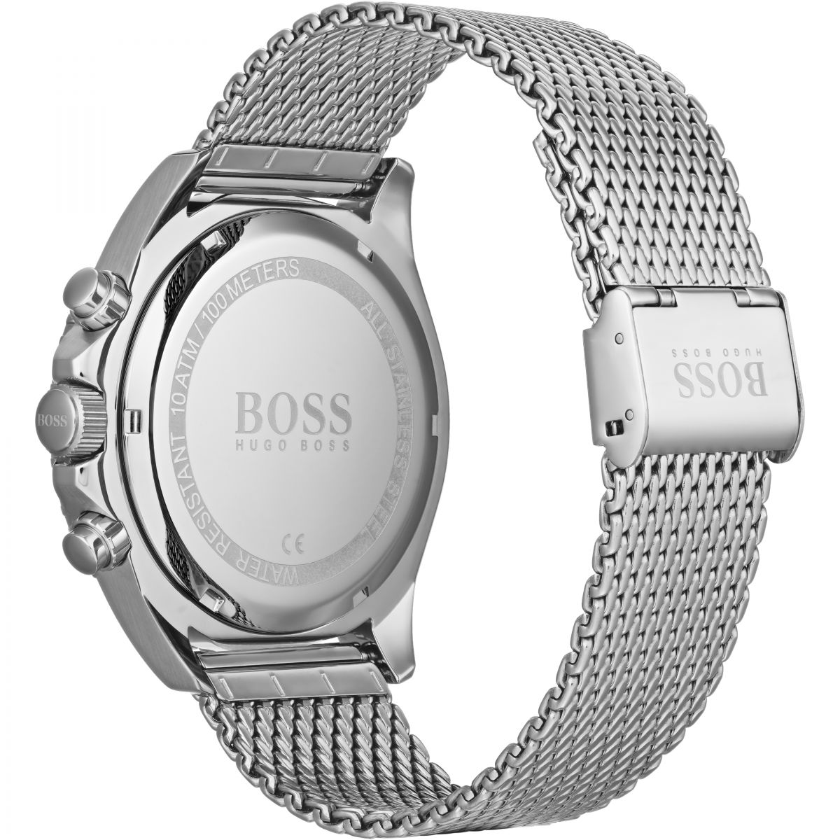 Hugo Boss Ocean Edition chronograph caseback engraved with BOSS logo