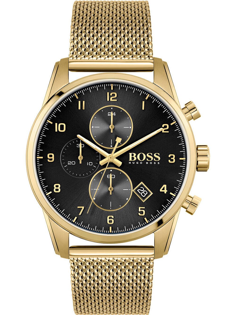 Hugo Boss Skymaster Gold Mesh Men's Watch 1513838