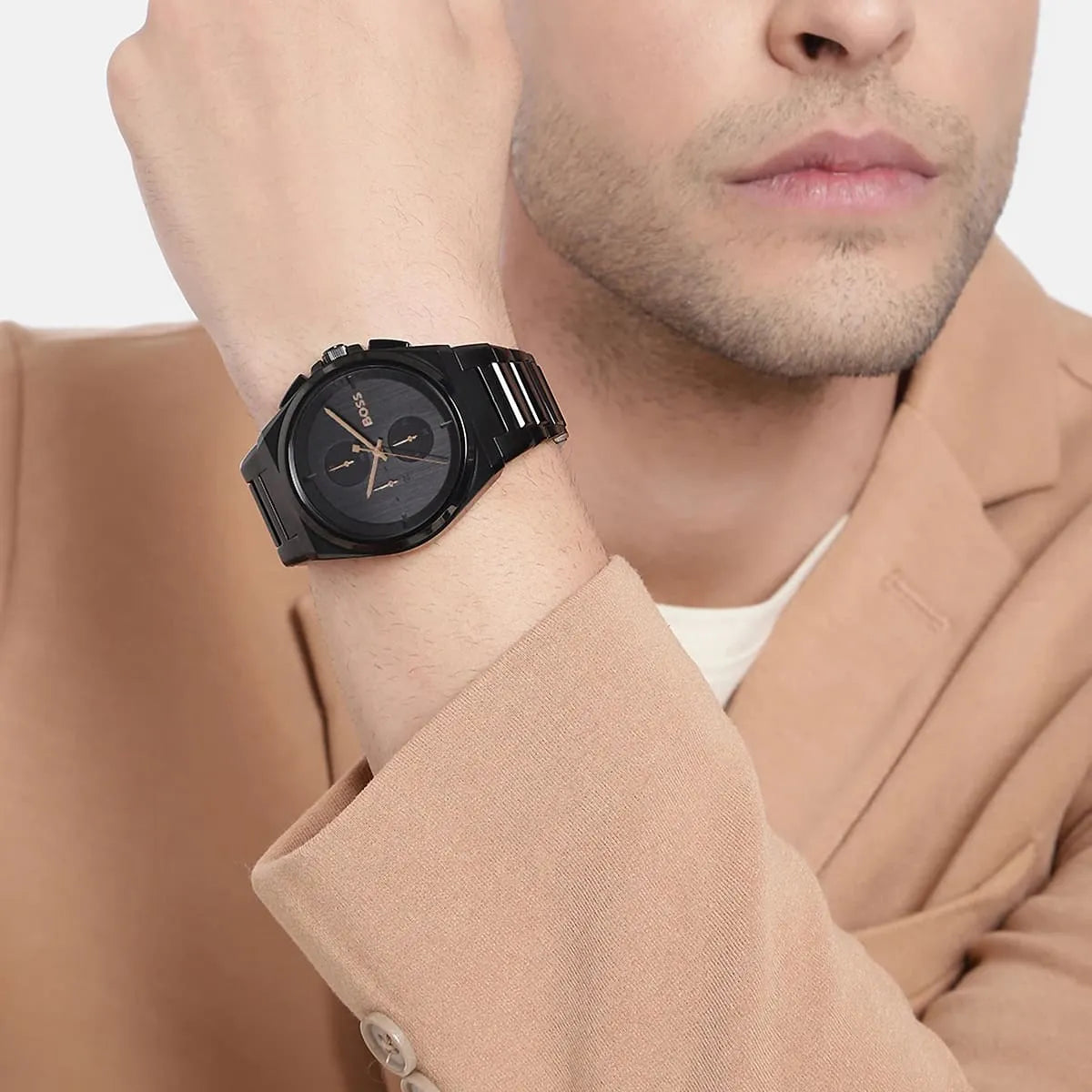 Hugo Boss Steer Chronograph Black Dial Men's Watch - 1514068