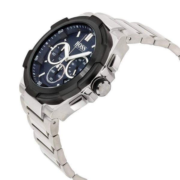 Side view of Hugo Boss Supernova chronograph showing profile and strap