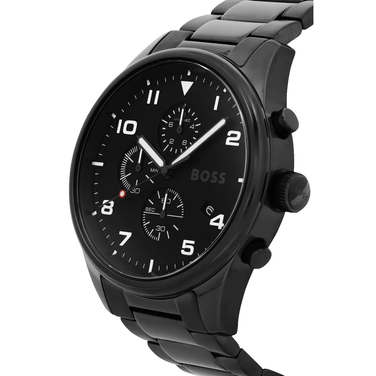 Hugo Boss View Chronograph Grey Dial Grey Steel Strap Watch For Men - 1513991