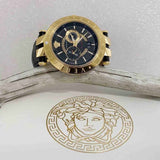 Versace V-Race Black Leather Strap Men's Watch VEBV00119 - Watches of Australia #2