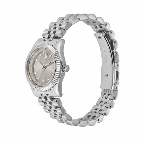 Michael Kors Petite Lexington Pavé Silver Watch MK4843