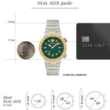 Versace Greca Logo Diver Quartz Green Dial Two Tone Steel Strap Watch for Men - VE8G00524 VE8G00524 - Image 8