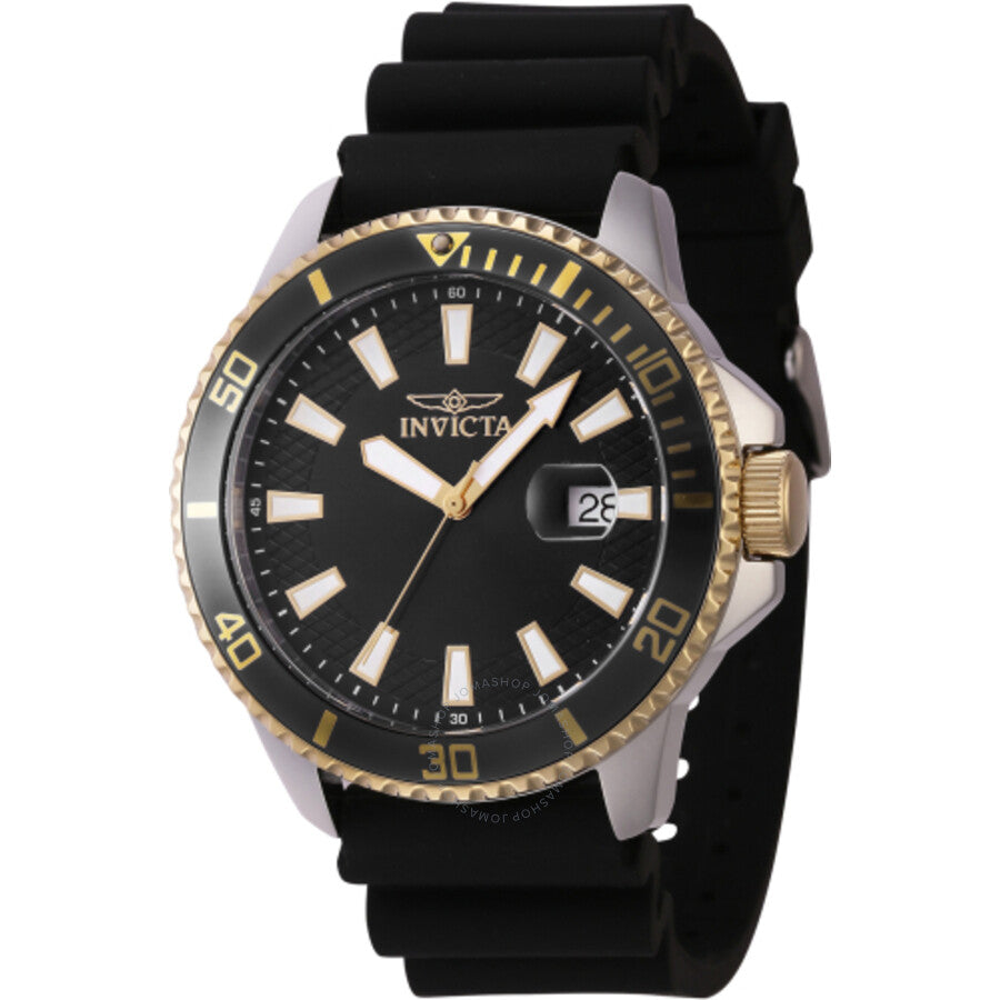 Invicta Pro Diver Quartz Black Dial Men's Watch 46132 - The Watches Men & Co