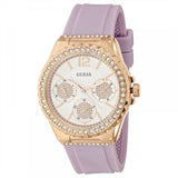 Guess Starlight Women's White Dial Silicone Band Women's Watch  W0846L6 - Watches of Australia