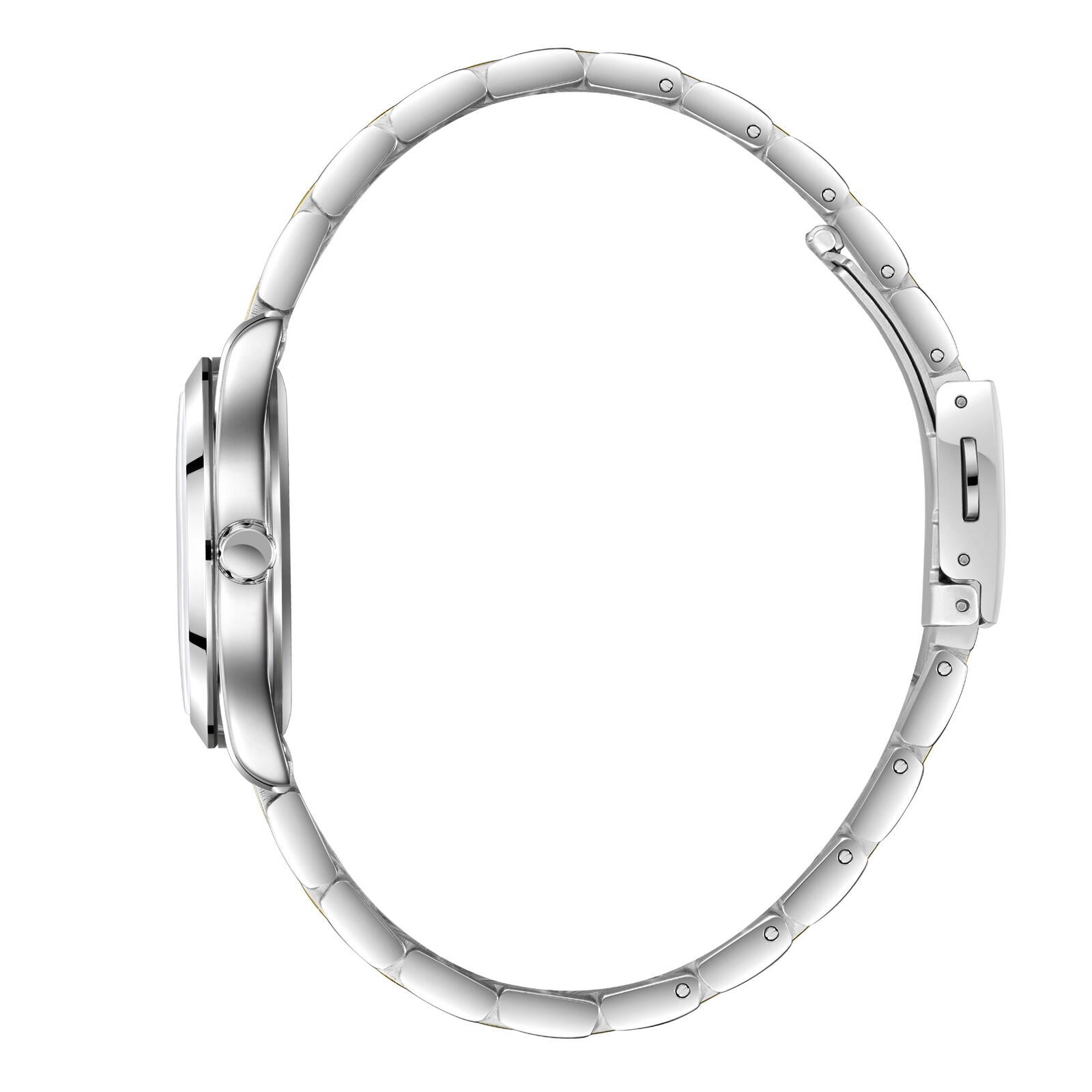 Side view of Lee Cooper Isabella watch showing case profile and bracelet