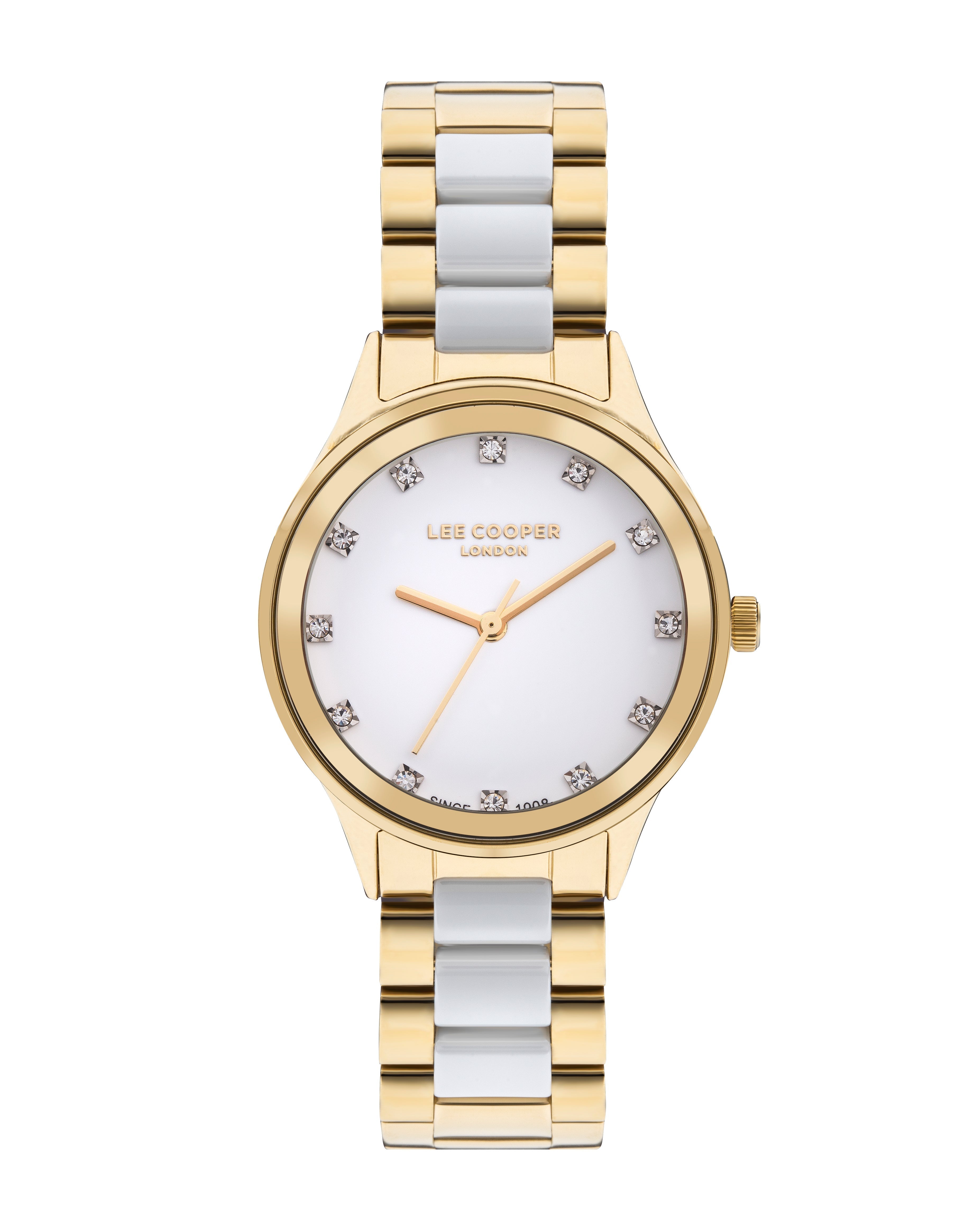 Lee Cooper Classic White MOP Dial Two-Tone Watch – LC07874.130