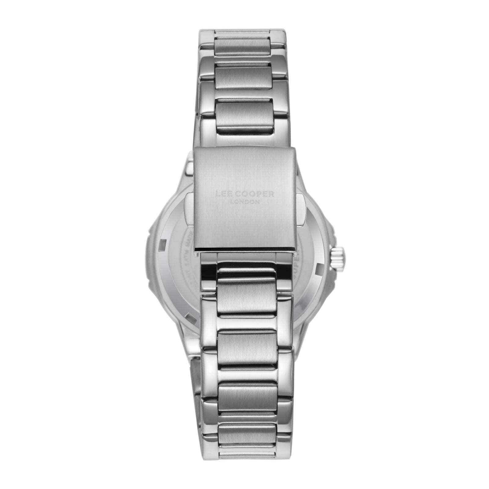 Lee Cooper LC08017.390 watch back view showing stainless steel caseback
