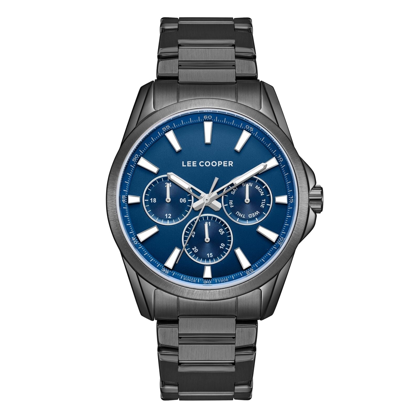Lee Cooper Multifunction Navy Blue Dial Black Strap Men's Watch - LC08105.090