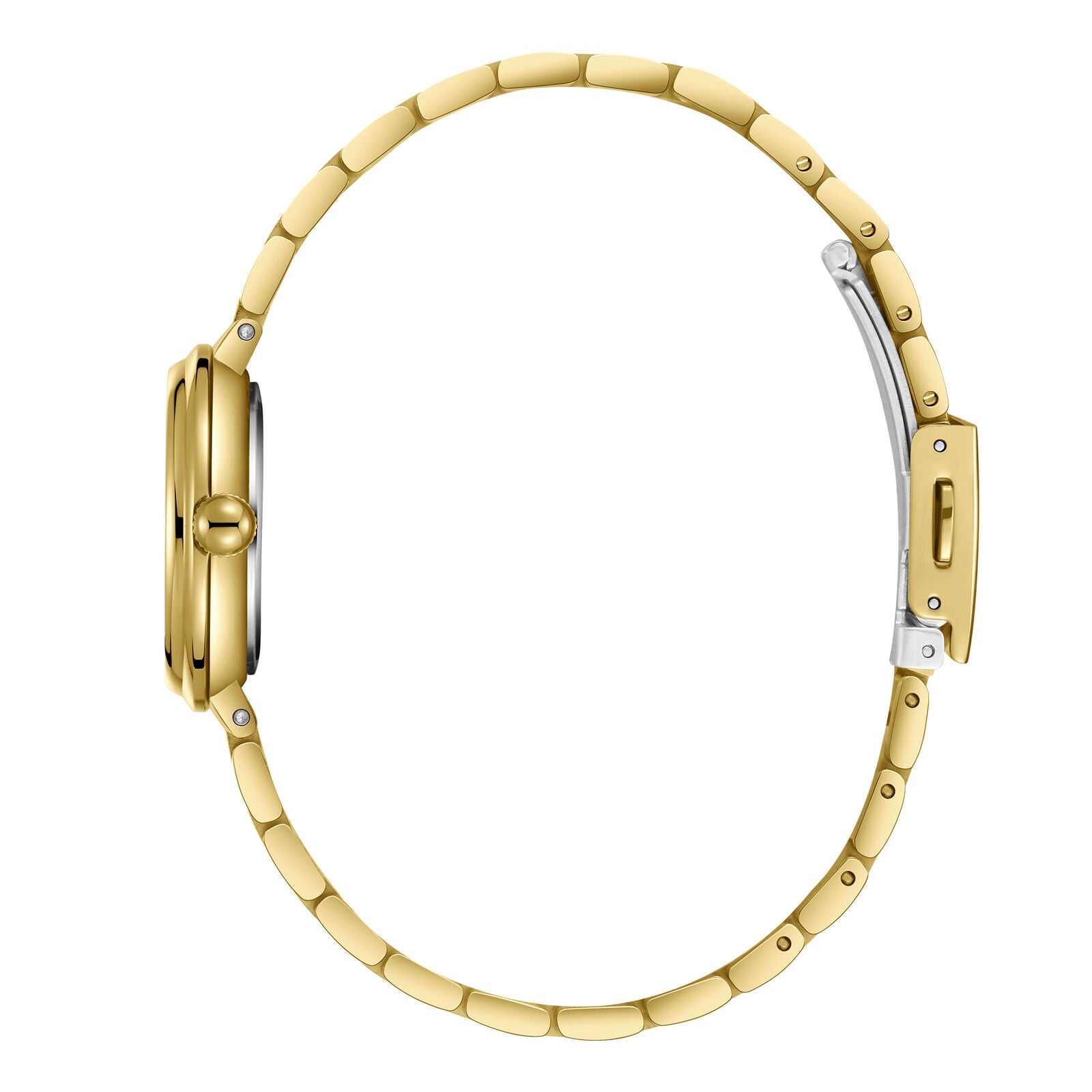 Lee Cooper gold-tone stainless steel link bracelet with deployment clasp
